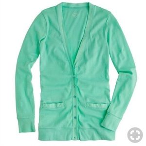 JCrew Perfect Fit Turquoise Cardigan Size Small